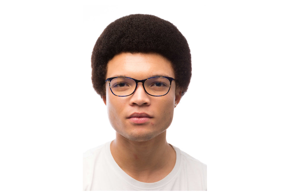 Man Wearing Galaxy Computer Glasses Prescription