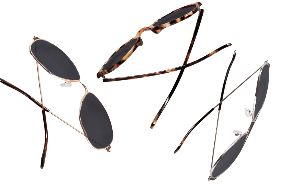Custom Sunglasses (Grey), 3 different frames