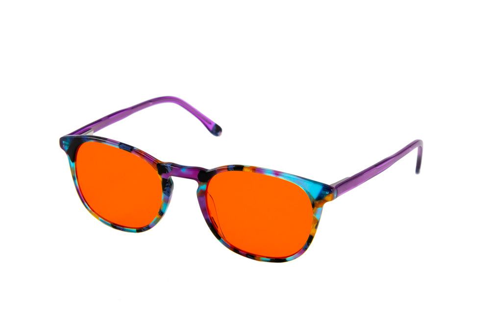 Elsa Blue Light Blocking Glasses Readers Angled View